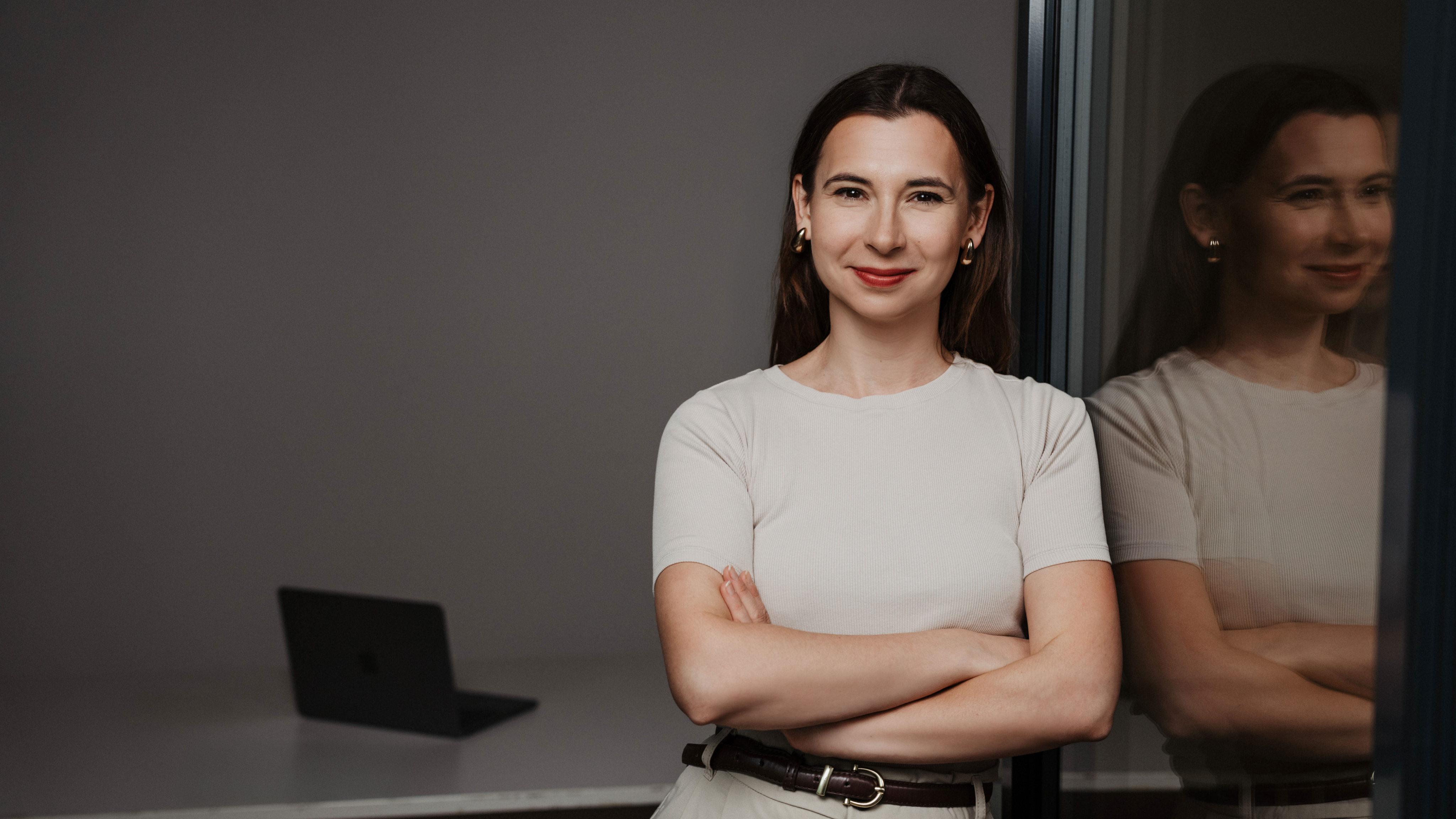 Logo on colored background